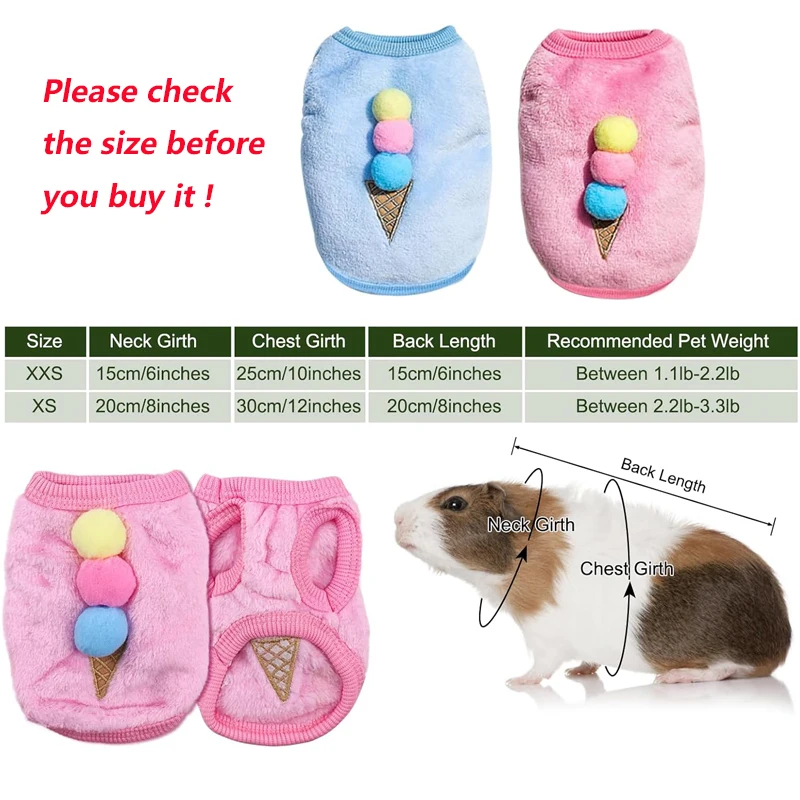 Bunny Clothes For Rabbits Small Animal Guinea Pig Warm Vest Clothes Costume Soft T-Shirt Clothes For Hamster Clothes Xs Xxs 8 kf Sba97ae273c3f43f6bd0782795c091a9by