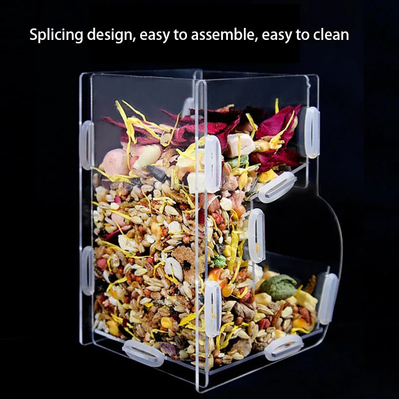 Automatic Acrylic Hamster Small Pets Food Feeding Bowl Plastic Rat Pet Dispenser Feeder Cage Food Bottle Pet Products Large 10 kf Sbf635e54ff44483985d6f0bc75fb9c28N