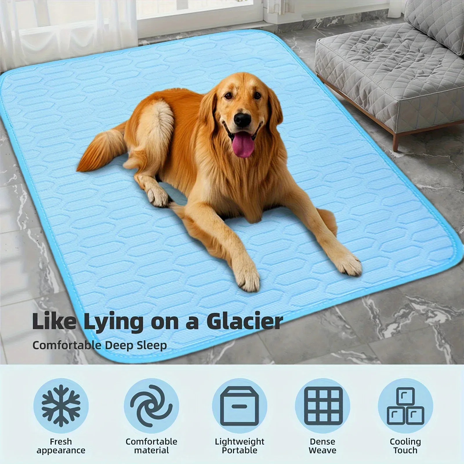 2025 Upgraded Ice-Cool Summer Pet Cooling Mat And Bed Sweat-Absorbent Fabric Available In 4 Sizes For Small Medium And Large Pet 26 kf Sc04d8b13653a4143a1904b01aa91791er