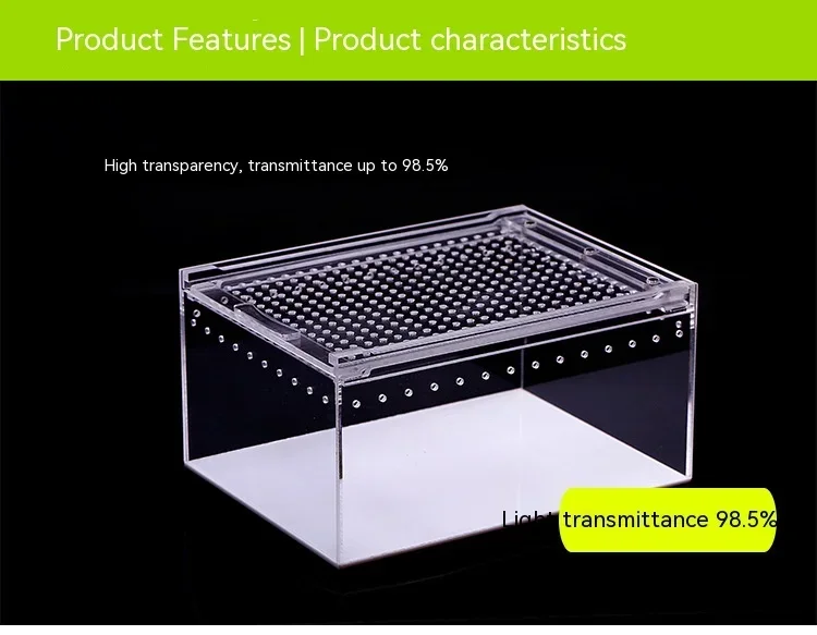 Lizard Horned Frog Breeding Box Pet Home Acrylic One Leak-Proof Climbing Pet Box Snake Reptile Breeding Box 12 kf Sc641bc54276a4ad6ab56bc4510e9656fJ