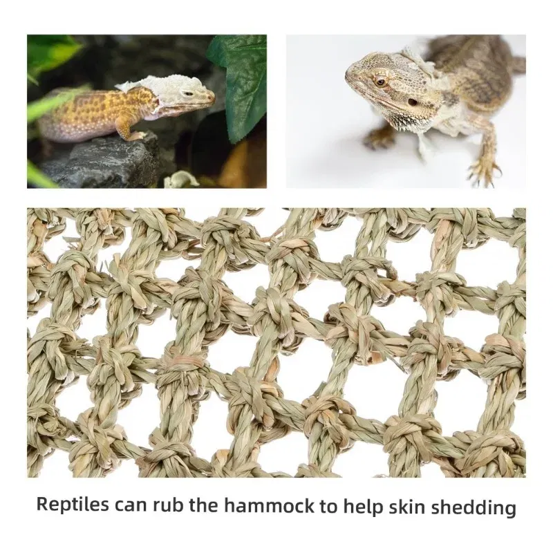 Bearded Dragon Hammock Reptile Lounger For Chameleon Lizards Gecko Snakes Lguana Reptiles Geckos Grass Cushion Pet Bed Swing 9 kf Scbdf855f0522415eb3f56fe0289eee0fU