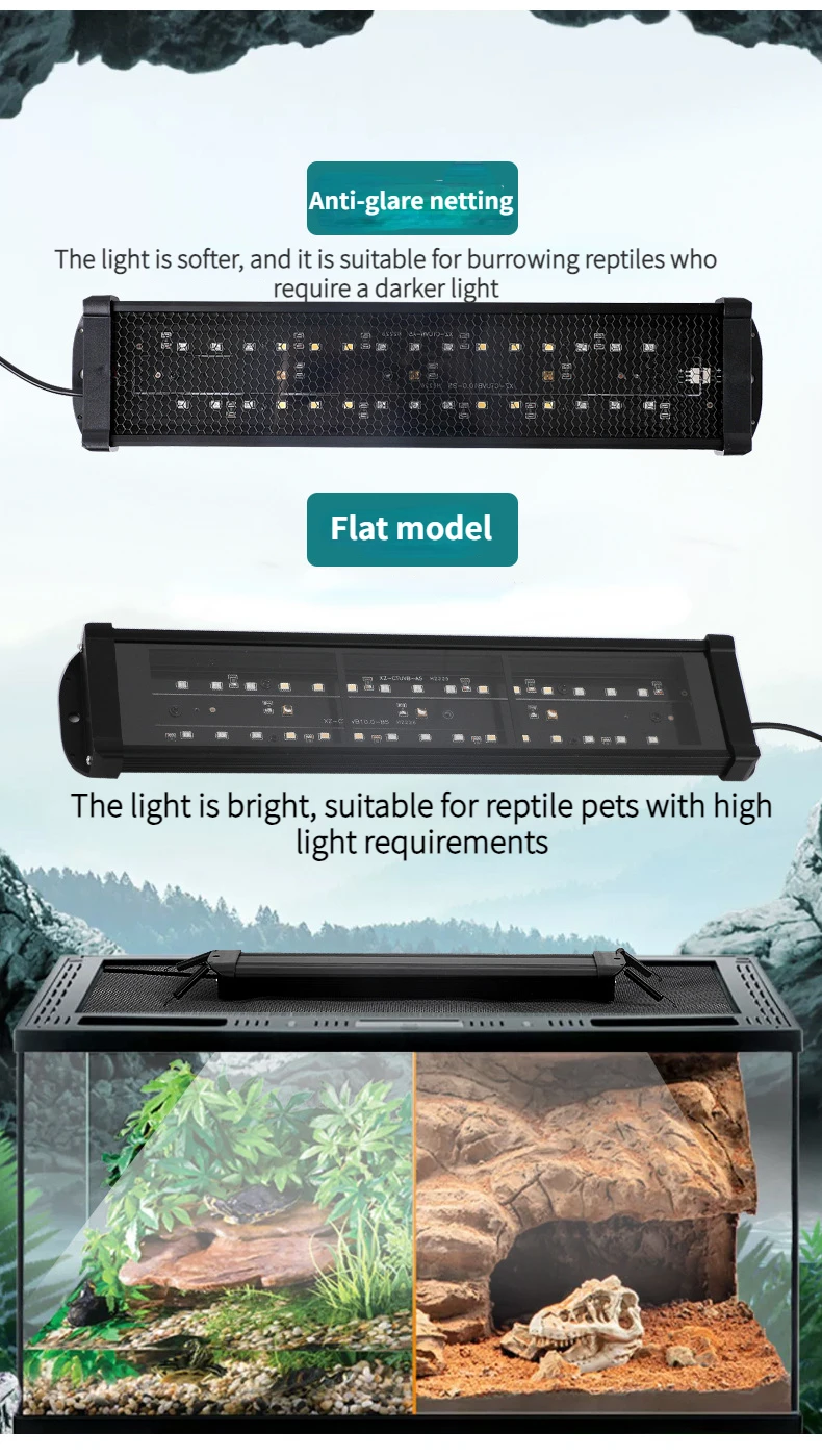 Reptile Uva+Uvb Full Spectrum Led Uv Lamp 10.0/20.0 Turtle Lizard Snake Light Terrarium Lamp For Reptile Vivarium Calcium Supply 16 kf Sd053c8f1a2f143eb944a5be5ff191474c