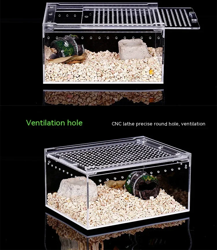 Lizard Horned Frog Breeding Box Pet Home Acrylic One Leak-Proof Climbing Pet Box Snake Reptile Breeding Box 8 kf Sdaee7bfb254043d0bb28a86f5ae6099dB
