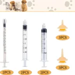 12 Pieces Silicone Feeding Teats With Reusable Kitten Feeding Syringe, Suitable For Newborn Kitten, Puppy, Pet, Wildlife, Rabbit 18 kf Sde2d78806a5e42f2bf2d0706187643f20
