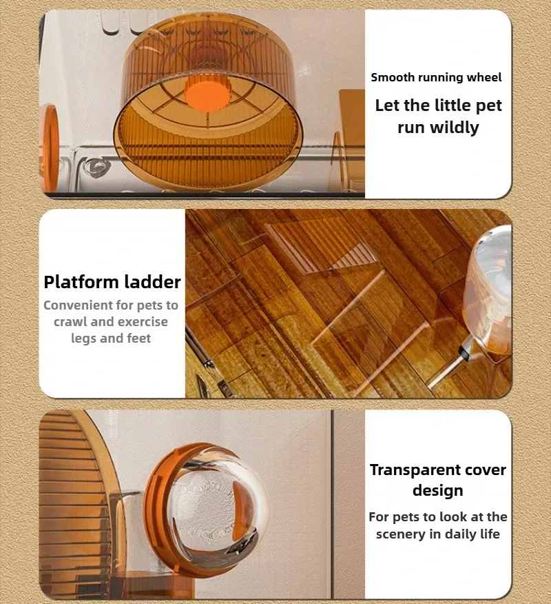 2 Level Hamster Cages Big Size Set Large Hamsters Cages Transparent House With Wheel Tunnels Hamsters Villa Bathroom Pet Product 18 kf Sdf2ae95ba3514a8a95138647f7c0907et