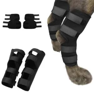 1Pair Pet Knee Pads Support Brace for Leg Pet Hock Joint Wrap Injury Recover Legs Dog Protector Support Protects Bandage