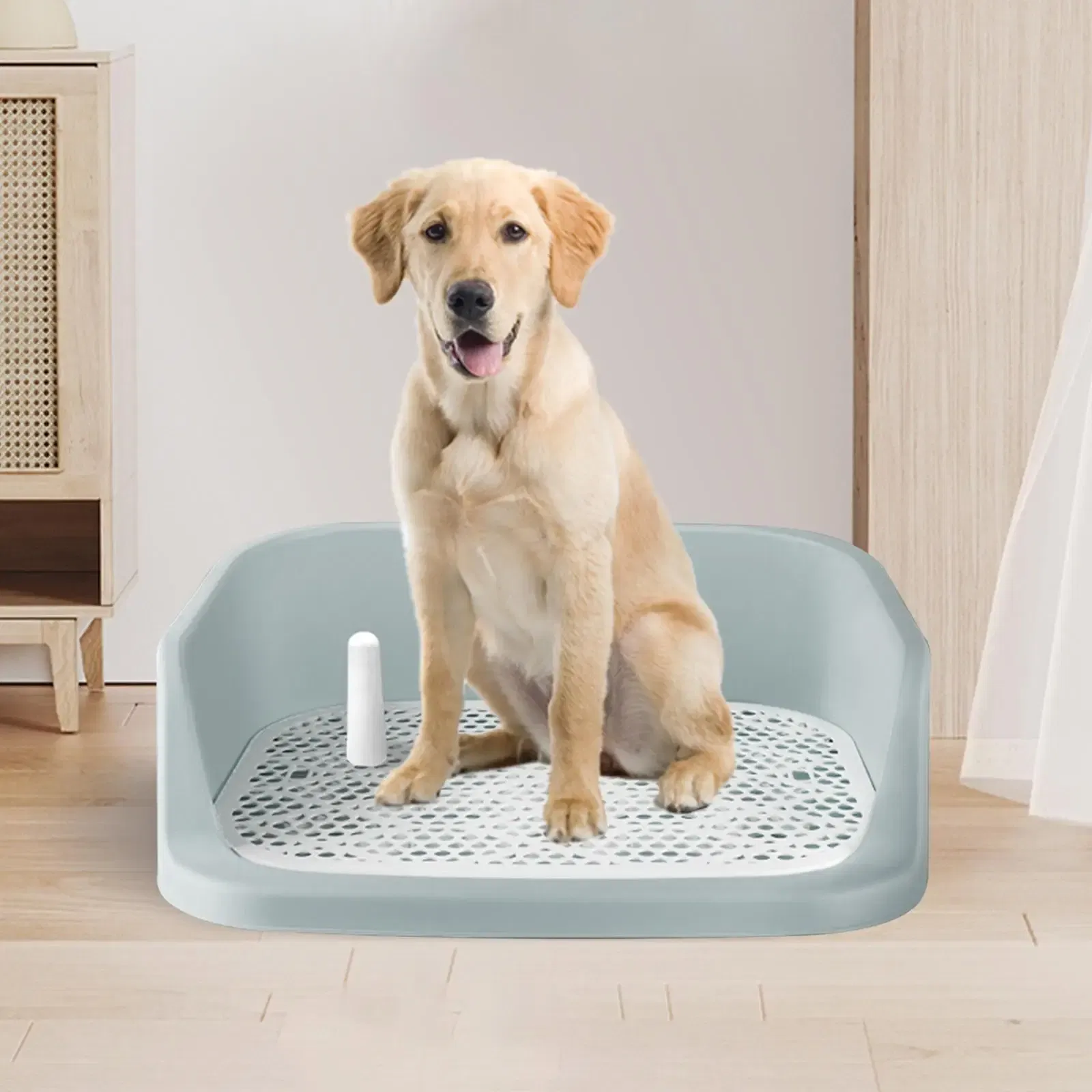 Dog Toilet, Puppy Potty Tray, Portable Indoor Potty Tray for Outdoor, Cleaning Tool Dog Potty Toilet Trainer Corner