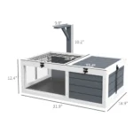Pawhut Tortoise Habitat Wooden Tortoise House Indoor Outdoor Tortoise Enclosure With Lamp Holder Pull-Out Waterproof Trays 3 kf Sf4775cbfe0dc45b3b3e0343e9f61146bD