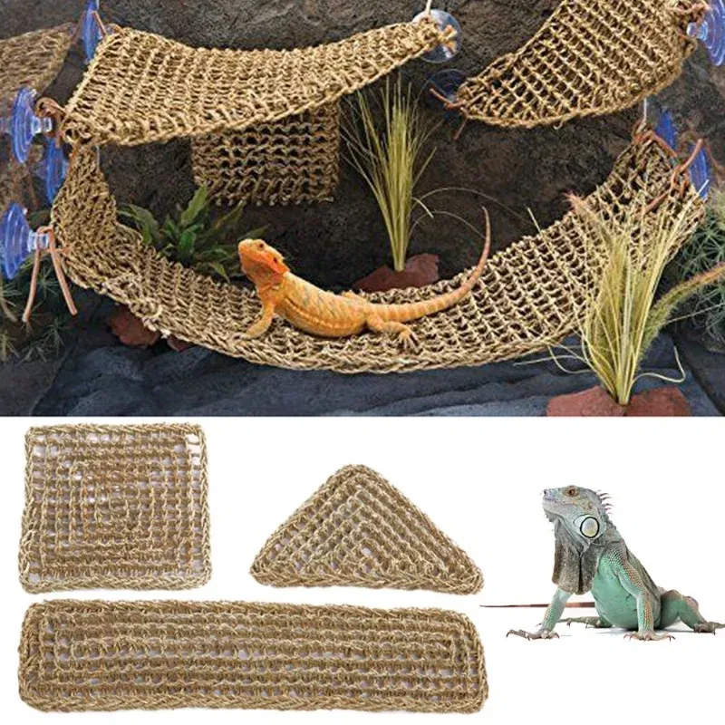 Bearded Dragon Hammock Reptile Lounger For Chameleon Lizards Gecko Snakes Lguana Reptiles Geckos Grass Cushion Pet Bed Swing 8 kf Sfa6e89d0ed994d398da4b1045e224147L